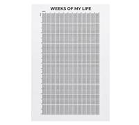 Weeks of My Life Calendar, 4K Weeks Poster 4000 Weeks Your Life in Weeks Wall Calendar, Week Of My Life Motivational Quotes, Wall Life in Weeks Poster Calendar 40x60cm