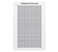 Weeks of My Life Calendar - Poster Wall Decor 4000 Weeks, High Definition Chronological Visualization Architecture with Motivational Progress Tracking & Aesthetic Finish for Living Rooms