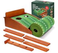 WEEKSUN Putting Green - Indoor/Outdoor Golf Practice Mat with Auto Ball Return and 2 Holes - Perfect for Home or Office (Free 2 Golf Balls)