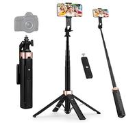 Weelanz 53" Selfie Stick with Remote & Phone Tripod Stand, Aluminum Extendable Cell Phone Holder, Compatible with iPhone Android, Vlogging, Camera
