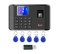 WEELIAO Time Attendance Machine Fingerprint Password Time Clock for Employee with Finger Scan, RFID and PIN Punching in One (I60 7.48" W x 4.72" H)