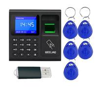 WEELIAO Time Attendance Machine Fingerprint Password Time Clock for Employee with Finger Scan, RFID and PIN Punching in One (F30 3.54" W x3.54 H)