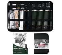 WEELOO 43pcs Drawing Set Sketch Kit, Sketch Drawing Pencil Art Supplies with Storage Case & Sketchbook, Coloring Charcoal Pencils Set for Artist and Beginner