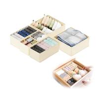 WEELOO Drawer Organisers Drawer Dividers, 6pcs Wardrobe Storage Organiser, Clothes Storage Organizer Foldable Drawer Divider For Bedroom Underwear Socks Ties Shirts Clothes