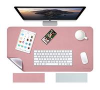 Weelth 2in1 Mouse Mat, 80x40cm Multifunctional PU Leather Desk Protector, Waterproof Double Sided Desk Pad