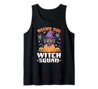 Weenie Dog Witch Squad Halloween Dachshund Tank Top