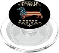 Weenie The People Dachshund American Flag Patriotic Dog PopSockets PopGrip for MagSafe