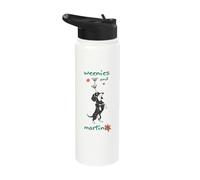 Weenies and Martinis Dachshund Fun Art Stainless Steel Insulated Water Bottle