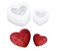 Weenkeey 2 Pcs 3D Heart Shape Resin Molds Heart Keychain Charms Silicone Mold Heart Jewelry Casting Mold Love Heart Epoxy Mold for DIY Craft Home Decor