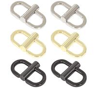 Weenkeey 6 Pcs Adjustable Metal Buckles Chain Links Tiny Clip Chain Strap Length Shortener Clasps for Chain Strap Bag - Gold Silver Black