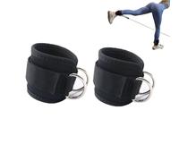 Weenwill Ankle Straps for Cable Machines Attachments,2 Pcs Gym Ankle Cuffs with Neoprene Padding Kickbacks Adjustable Double D-Ring Resistance Bands Glute Leg Workouts for Men and Women