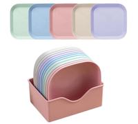 Weenwill Cat Bowl,Cat Food Dish 12 Pcs Colorful Cute Feeding Bowls for Food and Water Kitten Bowls Set for Kittens,Short Legged Cats and Flat Cats