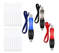 Weenwill Chunky Retractable Ballpoint Pens,3 PCS Big Fat Pens with 18 Refills,Ergonomic Handwriting Pens for Arthritis & Tremors,Comfort Grip Jumbo Pens for Office,School & Daily Use