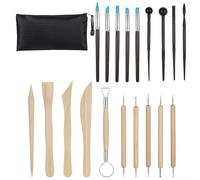 Weenwill Clay Tools,20 Pcs Ball Stylus Dotting Tool Modeling Clay Embossing Sculpting Tools Kits Ceramic Tools Pottery Carving Tool with a Storage Bag for Engraving,Embossing,Shaping