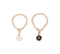 Weenwill Letter Charm Accessories for Stanley Cup,2 PCS Personalised Initial Pendant Chain with Lobster Clasp,Durable Alloy Name ID Decor for Tumblers,Cups & Backpacks,Letter A