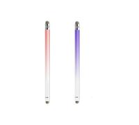 Weenwill Stylus Pen for Touch Screens,2 Pcs 2 in 1 Tablet Touch Screen Pens High Precision and Sensitivity Tablet Pen Compatible with Apple,Android All Touch Screens Tablets,Phones(Pink,Purple)