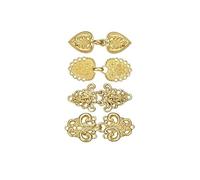 Weenwill Vintage Pullover Swirl Clips,4 Pcs Retro Sweater Clip Gold Creative Hollow Silk Scarf Buckle Fashion Accessories for Cardigan,Shawl Collar,Closure,Dress,Shirt,Button Clip for Girls, Women