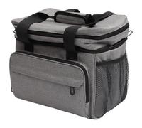 WEEOATAR First Aid Bag Medicine Organizer Medication Travel Bag, Large, Empty and Portable Travel Carrying Case Emergency Supplies Storage Bag for Nursing Student, Therapist, Doctors (Grey)