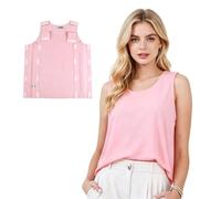 WEEOATAR Unisex Post Shoulder Surgery Shirts Rehab Shirt,Recovery Tear Away T-shirt,Full Open Shirt Dialysis Chemo Clothing, Pink,short, S