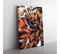 Weep For The Beginning Abstract Canvas Wall Art Print Ready to Hang, Framed Picture for Living Room Bedroom Home Office Décor, 60x40 cm (24x16 Inch)