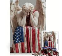 Weeping Angel Statue 1000 Piece Jigsaw Puzzles for Teenagers Jigsaw Brain Activity Time Well Spent Neat Edges (38x52cm)