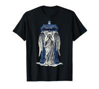 Weeping Angel with Blue Police Box 1 - Fan Fun T-Shirt