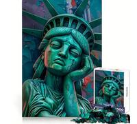 Weeping Statue of Liberty Jigsaw Puzzle 1000 Piece Think Training Casual Enjoyment Defined Edges Bday Surprise (50x75cm)