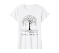 Weeping Willow Bend, Don't Break, Resilience, Nature Design Value Graphic T-Shirt, Women, White, S