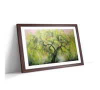 Weeping Willow Tree Abstract No.2 Framed Wall Art Print, Ready to Hang Picture for Living Room Bedroom Home Office, Walnut A2 (66 x 48 cm)