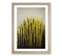 Weeping Willow Tree Abstract Vol.2 Framed Wall Art Print, Ready to Hang Picture for Living Room Bedroom Home Office, Oak A2 (48 x 66 cm)
