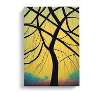 Weeping Willow Tree Art Canvas Print | Gallery Wrapped 30mm Frame Wall Art | 30x20 inches | Ready to Hang | Modern Landscape Picture | Living Room Bedroom Lounge Office