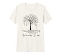 Weeping Willow Tree Art Deco Style Grow with Grace Nature Premium T-Shirt
