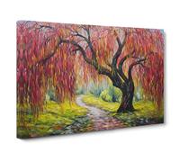 Weeping Willow Tree Expressionism Canvas Print | Gallery Wrapped 30mm Frame Wall Art | 30x20 inches | Ready to Hang | Eclectic Landscape Picture | Living Room Bedroom Lounge Office