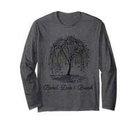 Weeping Willow Tree in an Art Deco Style. Bend Don't Break. Long Sleeve T-Shirt