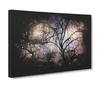 Weeping Willow Tree Paint Splash Canvas Print | Gallery Wrapped 30mm Frame Wall Art | 30x20 inches | Ready to Hang | Modern Landscape Picture | Living Room Bedroom Lounge Office