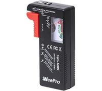 WeePro Battery Tester, Universal Battery Checker Small Battery Tester for AAA AA C D 9V 1.5V Button Cell - Battery Tester for Household Batteries