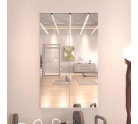 WEER Home Gym Mirror, Frameless Large Full Body Mirrors 56"x16"x 2Pcs, Tempered Glass, Wall Mounted Exercise Mirrors for Gym, Yoga, Garage, Fitness, Dance, Bedroom