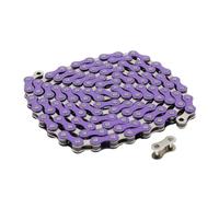 WEERAS Bicycle Chain, 116 Links, 1/2 x 1/8 inches, Steel Single Speed with Magic Buckle, for Fixed Gear Bikes, Commuter Bikes, MTB (Purple)