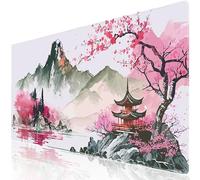 weesire Gaming Mouse Pad Cherry Blossom Mouse Pad Pink Japanese Sakura Mousepad for Desk Extended Large Non Slip Gaming Mousepad with Stitched Edges, C2 31.5x15.7