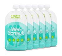 WeeSprout Double Zipper Reusable Food Pouches (Blue, 7 Fl Oz)