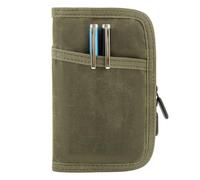 WEESTAAMO Classic Waxed Canvas Zip Notebook Cover, Pocket for Diary, Diary Cover for Field Notes, Waterproof Cover for Moleskine Cahier 9 x 14 cm Notepads, Sketchbook