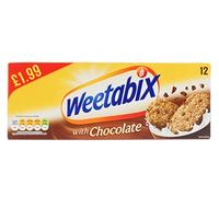 Weetabix Chocolate Chips Fortified with Vitamins & Iron 12 Bisc, 10