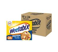 Weetabix Protein Pack of 10 x 24 Biscuits - High Protein Wholegrain Breakfast - Plant-Based Goodness - Low Sugar & High Fibre