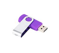 Weetack 128MB Rotating USB Flash Drive, Metal Material, Flash Memory Stick Storage U Disk, High Speed, Random Color, Compatible with USB 2.0 and Windows/Linux