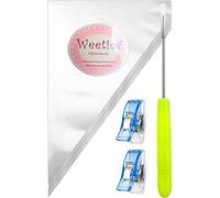 Weetiee Tipless Piping Bags - 100pcs 12-Inch Disposable Piping Pastry Bag for Royal Icing/Cookies Decorating - Best Frosting Icing Bags Cookie/Cake Decorating Tools - Bonus 2 Clips &1 Scriber Needle