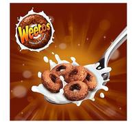 Weetos Chocolatey HoopsCrunchy | Chocolate Taste Bursting With Vitamin D | Vitamin B12 | Deliciously Crunchy Hoops | 2 x 600g