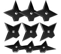 Weewooday 10 Pieces Ninja Magnet Cool Anime Refrigerator Magnets Funny Decorative Throwing Star for Home Office Whiteboard(Black)