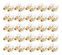 Weewooday 12 Pieces Banana Jack Binding Post Keystone Jack Insert, Black and Red Rings Audio Speaker Keystone Connector Screw Type Inline Coupler for Wall Plate Outlet Panel