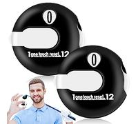 Weewooday 2 Pieces Golf Score Counter Golf Stroke Counter Golf Counter Clicker with One Touch Reset for Golf Game Scorekeeper Outdoor Activities Sport (Black)