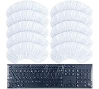 Weewooday 30 Pcs Universal Disposable Keyboard Protector Cover 0.025mm Wipeable Fully Covered Waterproof Anti-Dust Keyboard Protector for Computer Desktop Schools Office Supplies